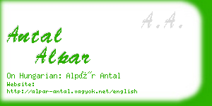 antal alpar business card